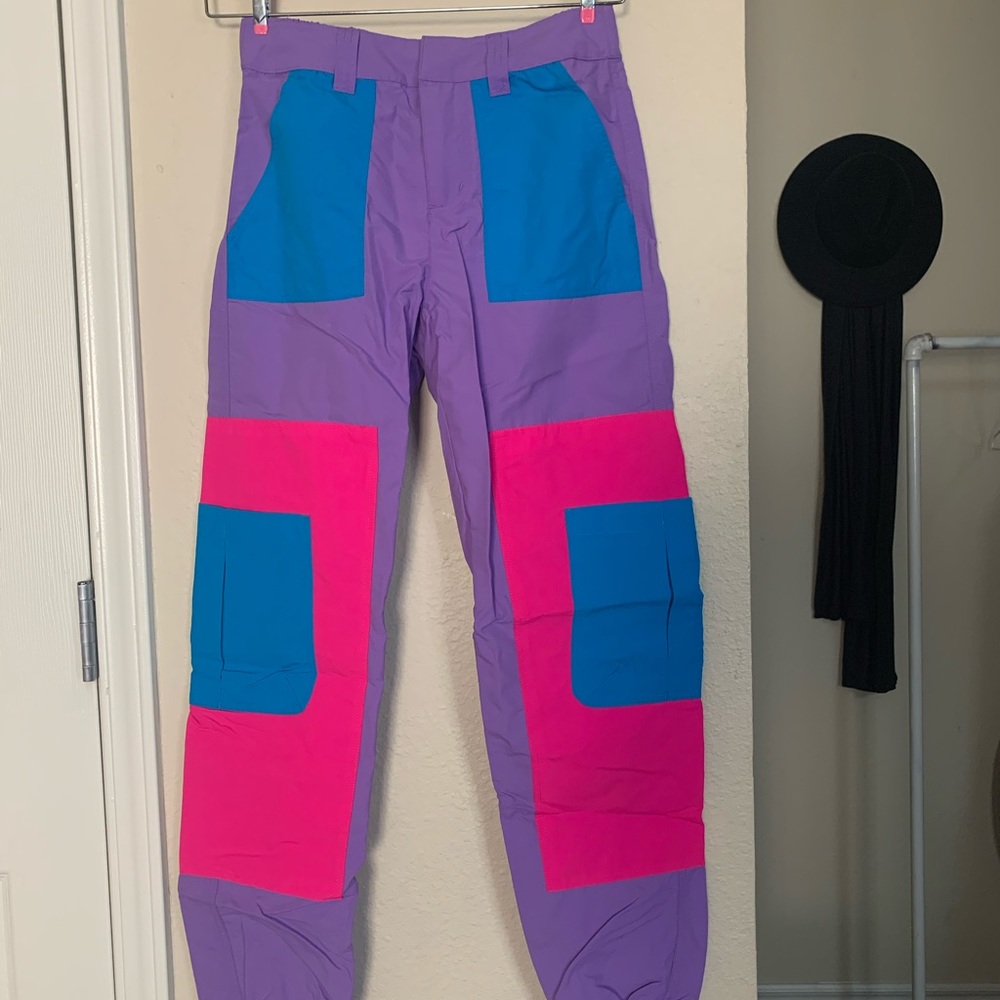 A-Lab color block track pants